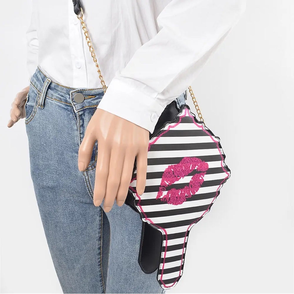 Lips Hair Brush Clutch